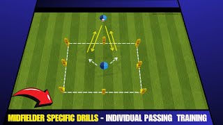 Midfielder Specific Drills  Individual Passing Midfielder Training [upl. by Florette]