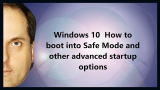 Windows 10 How to boot into Safe Mode and other advanced startup options [upl. by Kobi]