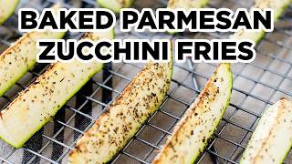 Baked Parmesan Zucchini Fries with No Breading [upl. by Elfie]