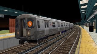 OpenBVE HD NYC Subway R68 B Train With Howling Motors amp Gearboxes On The Brighton Line [upl. by Eltsirc650]