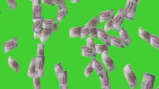 500 Taiwan Dollar Currency Banknotes Falling  GREEN SCREEN  HD  ROYALTY FREE [upl. by Groos]