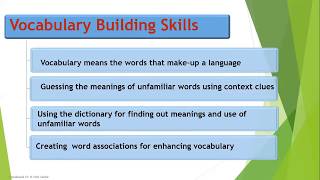 Vocabulary Building Skills [upl. by Souza919]