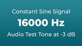 16000 Hz Sound Audio Test Tone  16000 Hertz Sine Signal  16 kHz [upl. by Tenneb]