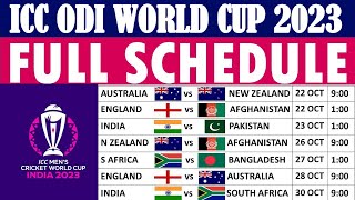 Icc ODI World Cup 2023  Full ScheduleStarting DateTimevanue All Details  WORLD CUP 2023 [upl. by Edroi]