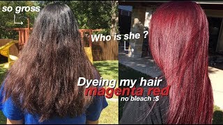 from dark brown hair to red hair   NO BLEACH [upl. by Georgianne]