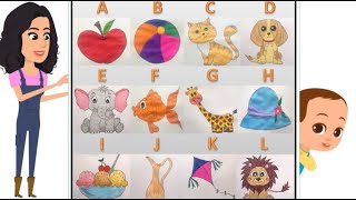 ABCD Video for kids  ABC Video with cute drawings Browny amp Pinky ABC video Drawing video for kids [upl. by Esille]