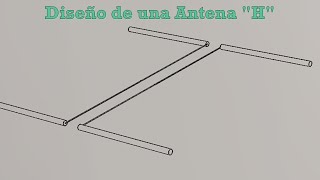 Diseño antena TIPO H en paralelo  Dibujo y Análisis [upl. by Alaehs544]