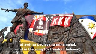 The Philippine National Anthem Lupang Hinirang TagalogEnglish subs [upl. by Amick]