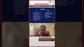 Bronchial Artery Embolisation in Hemoptysis by Dr Akhil Monga  Conceptual Radiology [upl. by Abbotson]