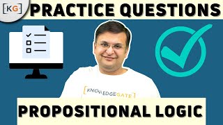 7 Practice question on Propositional logic 1  problems  examples [upl. by Adyan649]