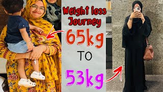 😍പ്രസവശേഷം 65kg to 53kg❤️ഒരു മാസം കൊണ്ട് ഞാൻ weight 💪കുറച്ചത് ഇങ്ങനെ❤️My weightloss journey [upl. by Ttirrem]