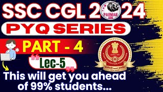 GK FOR SSC CGL 2024  PYQ SERIES PART 4  LEC5  PARMAR SSC [upl. by Tamra]