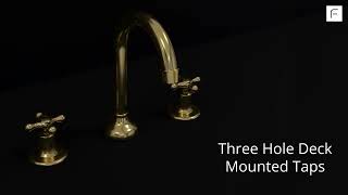 Francone Bespoke Taps demo installation  Three hole deck mounted taps [upl. by Godden]