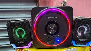 Zebronics Bluetooth speaker 21zebronics speaker unboxingzebronics pluto 2 15 watt unboxing [upl. by Marucci853]