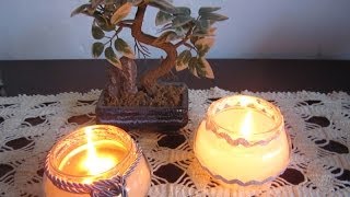 Como fazer Velas em Pote de Vidro DIY  Passo a Passo [upl. by Ardiek]