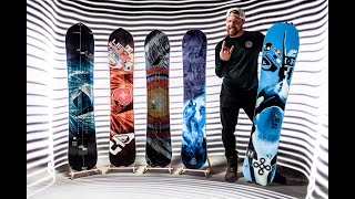 Travis Rices Lib Tech Dream Board Collection [upl. by Enaed]