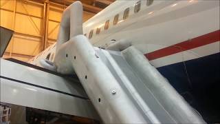 Boeing 767 slide deployment system test  US Airways [upl. by Eittik931]