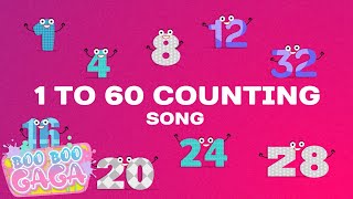 Counting to 60  Number Song  1 to 60 Counting Song for Kids by Boo Boo Gaga booboogaga [upl. by Lulu]