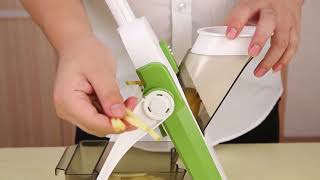 How to use ONCE FOR ALL Rapidprep Mandoline Vegetable Slicer [upl. by Pavkovic]