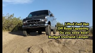 2wd Lifted Van OffRoad capability demo  Do you really need 4wd  Useless mall crawler lift kit [upl. by Drofniw56]