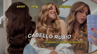 Cabello RUBIO ✨💖 como mantenerlo BONITO  glow up de pelito hábitos y rutina [upl. by Idas43]