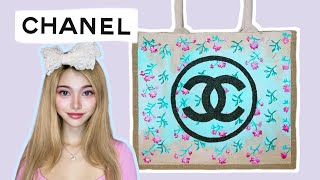 🎨 She Painted Her Own CHANEL Tote  👛 [upl. by Rubliw]