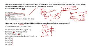 Isotonicity Adjustment by Sodium Chloride Equivalent Method 2 [upl. by Heyer798]