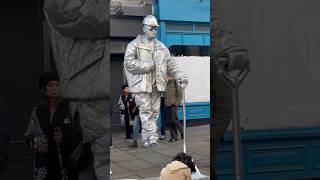 Amazing Magic Silver Man Levitaing in Covent Garden London [upl. by Liryc201]