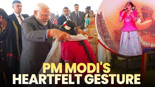 PM Modi gifts his shawl to a Girl during Pongal celebrations [upl. by Aryan911]