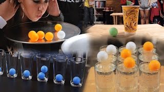 6 Creative Party Games With Ping Pong Balls Minute to Win ItPART 1 [upl. by Bilak]