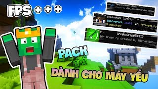 TOP 3 RESOURCE PACK TĂNG FPS DÀNH CHO MÁY YẾU KHI PVP  SONBUN VN [upl. by Graehl]