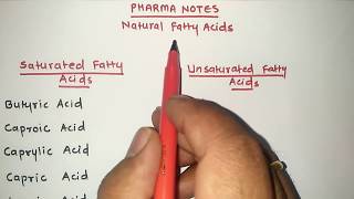 SATURATED and UNSATURATED FATTY ACIDS WITH TRICS  RRB PHARMACIST EXAM  GPAT  ESIC  PART44 [upl. by Sue]