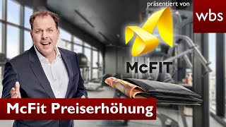 McFit schockt mit Preiserhöhung so bekommt ihr Geld zurück  Anwalt Christian Solmecke [upl. by Dnar]