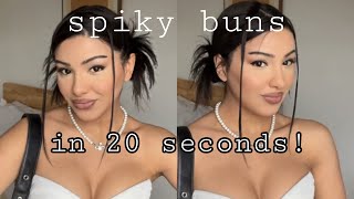 y2k spiky bun hairstyle tutorial [upl. by Pazit464]