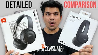 Sony VS JBL  Comparison between Sony WHCH510 And JBL Tune 500BT Bluetooth headphones [upl. by Aihsirt]