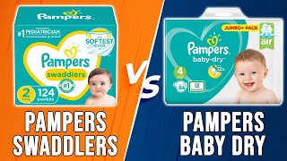 Pampers Swaddlers vs Pampers Baby Dry How are they different Which one is worth it [upl. by Nahta]