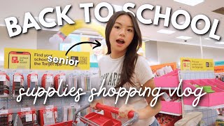 SCHOOL SUPPLIES SHOPPING VLOG senior year📚✏️ [upl. by Elwina]