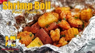 Shrimp Boil  Seafood Boil  Foil Packets [upl. by Norahs131]