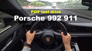 Porsche 992 911 carrera 4S POV Test Drive [upl. by Anilec712]