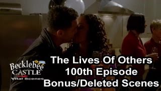 Castle 5x19 quotThe Lives Of Othersquot Bonus Footage Castles Birthday Party Esposito amp Lanie Kissing [upl. by Ityak]