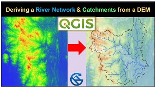 Deriving River Network amp Catchments from a DEM using QGIS [upl. by Batsheva]