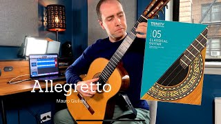 Allegretto Op 139 Mauro Giuliani  Trinity College London Classical Guitar Grade 5 [upl. by Yanrahc]