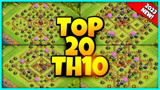 New BEST TH10 BASE WARTROPHY Base Link 2023 Top20 Clash of Clans  Town Hall 10 Farm Base [upl. by Enelcaj]