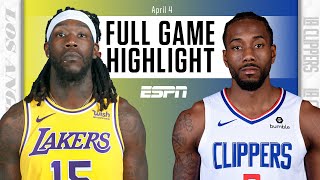 Los Angeles Lakers vs LA Clippers FULL GAME HIGHLIGHTS  NBA on ESPN [upl. by Adnawat447]