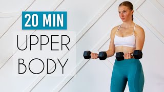 Full UPPER BODY Workout Tone amp Sculpt  20 min At Home [upl. by Dittman]