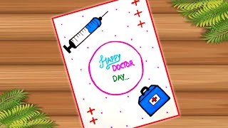 Doctors day Greeting Card  Thank you Card for Doctors  How to make Doctor Day Card [upl. by Redienhcs645]