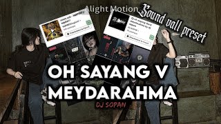 DJ OH SAYANG V MEYDARAHMA X TUJEDINA MASHUP INDIA By DJ SOPAN [upl. by Nylatsyrc]