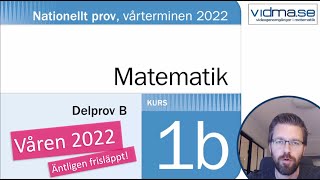 Matematik 1b Nationellt prov VT 2022 Del B [upl. by Ul455]