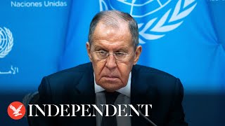 Watch again Russia foreign minister Lavrov attends UN Security Council meeting on Ukraine [upl. by Mulligan]