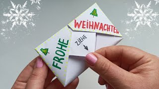 DIY Überraschungskarte basteln für Weihnachten🎄Weihnachtskarten basteln 2024 [upl. by Acinoj]